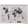 ENJOY THE WOOD Wooden World Map on Board with LED Backlight 2.0 – Handmade World Maps for Wall with Frame – Personalizable Travel Map with Pins for Living Room, Office or Bedroom (Multicolor, Medium)(Nordik)