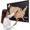 Enjoy The Wood Framed 3D Wood USA Map Wall Art Large Wall Décor – United States Travel – US Map On Board- Any Occasion Gift Idea – Wall Art for Home & Kitchen or Office (Cork)(Gold)