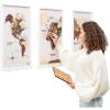 Enjoy The Wood Framed World Map Wall Art Wood Travel Decor 3D World Map On Board 3 Panels Wall Rustic Decoration Housewarming Gift (Medium, Triptych, Cruise)(Multicolor)