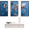 Enjoy The Wood Framed World Map Wall Art Wood Travel Decor 3D World Map On Board 3 Panels Wall Rustic Decoration Housewarming Gift (Medium, Triptych, Cruise)(Cappuccino)