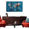 Enjoy The Wood Framed World Map Wall Art Wood Travel Decor 3D World Map On Board 3 Panels Wall Rustic Decoration Housewarming Gift (Medium, Triptych, Cruise)(Urban)