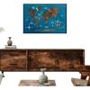 Enjoy The Wood Framed World Map Wall Art Wood Travel Decor 3D World Map On Board Wall Rustic Decoration Housewarming Gift (Medium, Board, Mystery)(Dark Walnut)
