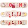 Enjoy The Wood Wooden Name Puzzle for Kids Personalized Gifts Custom Name Puzzle Baby for Toddlers 1-3 Years Old Baby Name Puzzle Room Decor Montessori Name Puzzle Gift Boys and Girls(Design)