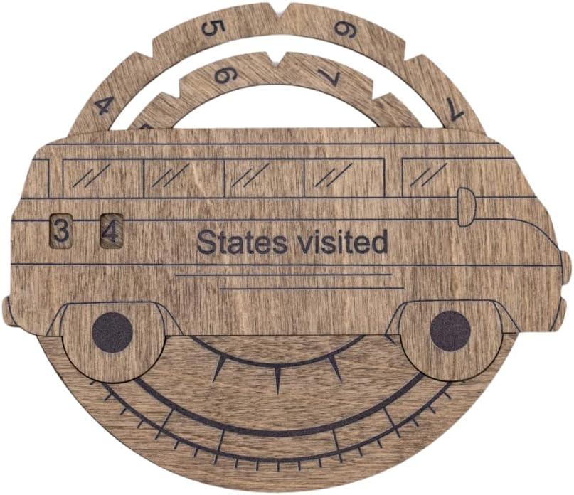 image:imageENJOY THE WOOD USA Travel Tracker Wooden USA States Tracker for Wall Maps Travel Gift for US Explorers Track Visited States Map Accessories