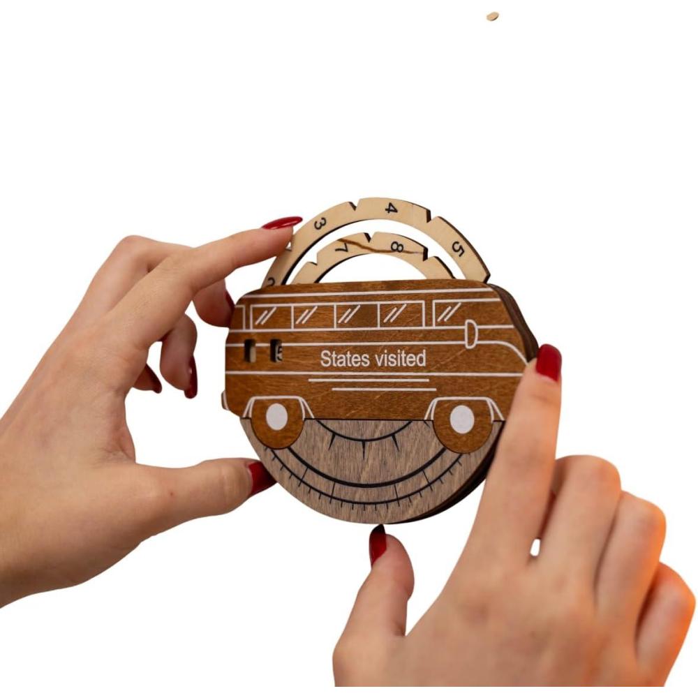 image:imageENJOY THE WOOD USA Travel Tracker  Wooden USA States Tracker for Wall Maps  Travel Gift for US Explorers Track Visited States  Map Accessories