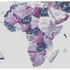 ENJOY THE WOOD Colored World Map Wood Wall Art – 3D Wall Art Home Decor – Wooden Travel Map Housewarming Gift Idea – World Map Decorations for Home (Mystery, M)(Milky Way)