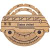 ENJOY THE WOOD USA Travel Tracker – Wooden USA States Tracker for Wall Maps – Travel Gift for U.S. Explorers Track Visited States – Map Accessories