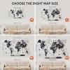 Enjoy The Wood 3D LED 2.0 Wood World Map Wall Art Modern Home Decor Gifts Travel Wooden Maps Pinboard with Backlighting LED Lighting Wall Decor Housewarming Gift Idea (Mystery)(Nordik)