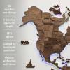 Enjoy The Wood 3D LED 2.0 Wood World Map Wall Art Modern Home Decor Gifts Travel Wooden Maps Pinboard with Backlighting LED Lighting Wall Decor Housewarming Gift Idea (Multicolor)(Dark Walnut)