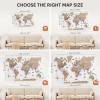 Enjoy The Wood 3D LED 2.0 Wood World Map Wall Art Modern Home Decor Gifts Travel Wooden Maps Pinboard with Backlighting LED Lighting Wall Decor Housewarming Gift Idea (Multicolor)(Terra)