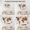Enjoy The Wood 3D LED 2.0 Wood World Map Wall Art Modern Home Decor Gifts Travel Wooden Maps Pinboard with Backlighting LED Lighting Wall Decor Housewarming Gift Idea (Multicolor)(Multicolor)