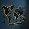 Enjoy The Wood 3D LED 2.0 Wood World Map Wall Art Modern Home Decor Gifts Travel Wooden Maps Pinboard with Backlighting LED Lighting Wall Decor Housewarming Gift Idea (Mystery)(Cappuccino)