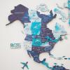 Enjoy The Wood 3D LED Wood World Map 3.0 with Luminous Option – Wall Art Home Decor Gifts – LED Lighting Wall Decor Housewarming Gift Idea – Travel Wooden Maps with Backlighting (Ocean)