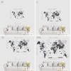 Enjoy The Wood Home Décor 3D Wood World Map With Rivers & Lakes Wall Art Large Wall Décor World Travel Map Gift Idea Wall Art For Home & Kitchen or Office (Nordic, Medium)