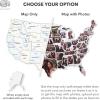 Enjoy The Wood Mark Your Travels USA Photo Map – 50 States Travel Map Places I’ve Been Visited Places – US States Tracker – Wood Wall Art For Home & Kitchen or Office (Physical)(Pastel)