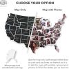Enjoy The Wood Mark Your Travels USA Photo Map – 50 States Travel Map Places I’ve Been Visited Places – US States Tracker – Wood Wall Art For Home & Kitchen or Office (Physical)(Midnight)