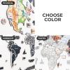 Enjoy The Wood Photo World Map Wall Art – Home Decor Travel Map Collage Family Photo Collage Personalized Housewarming Gift Art For Home & Kitchen or Office (Customizable, Pastel)(Pastel)