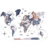ENJOY THE WOOD Colored World Map Wood Wall Art – 3D Wall Art Home Decor – Wooden Travel Map Housewarming Gift Idea – World Map Decorations for Home (Mystery, M)(Mystery)
