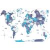 ENJOY THE WOOD Colored World Map Wood Wall Art – 3D Wall Art Home Decor – Wooden Travel Map Housewarming Gift Idea – World Map Decorations for Home (Mystery, M)(Ocean)
