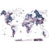 ENJOY THE WOOD Colored World Map Wood Wall Art – 3D Wall Art Home Decor – Wooden Travel Map Housewarming Gift Idea – World Map Decorations for Home (Mystery, M)(Milky Way)