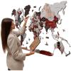 Enjoy The Wood 3D LED 2.0 Wood World Map Wall Art Modern Home Decor Gifts Travel Wooden Maps Pinboard with Backlighting LED Lighting Wall Decor Housewarming Gift Idea (Mystery)(Urban)