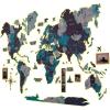 Enjoy The Wood 3D LED Wood World Map 3.0 with Luminous Option – Wall Art Home Decor Gifts – LED Lighting Wall Decor Housewarming Gift Idea – Travel Wooden Maps with Backlighting (Ocean)