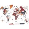 Enjoy The Wood Colored World Map Wood Wall Art With Rivers & Lakes 3D Wall Art Home Decor – Wooden Travel Map Housewarming Gift Idea – World Map Decorations for Home (Dune, S)(Onyx)