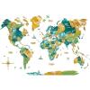 Enjoy The Wood Colored World Map Wood Wall Art With Rivers & Lakes 3D Wall Art Home Decor – Wooden Travel Map Housewarming Gift Idea – World Map Decorations for Home (Dune, S)(Surface)