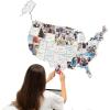 Enjoy The Wood Mark Your Travels USA Photo Map – 50 States Travel Map Places I’ve Been Visited Places – US States Tracker – Wood Wall Art For Home & Kitchen or Office (Physical)(Pastel)