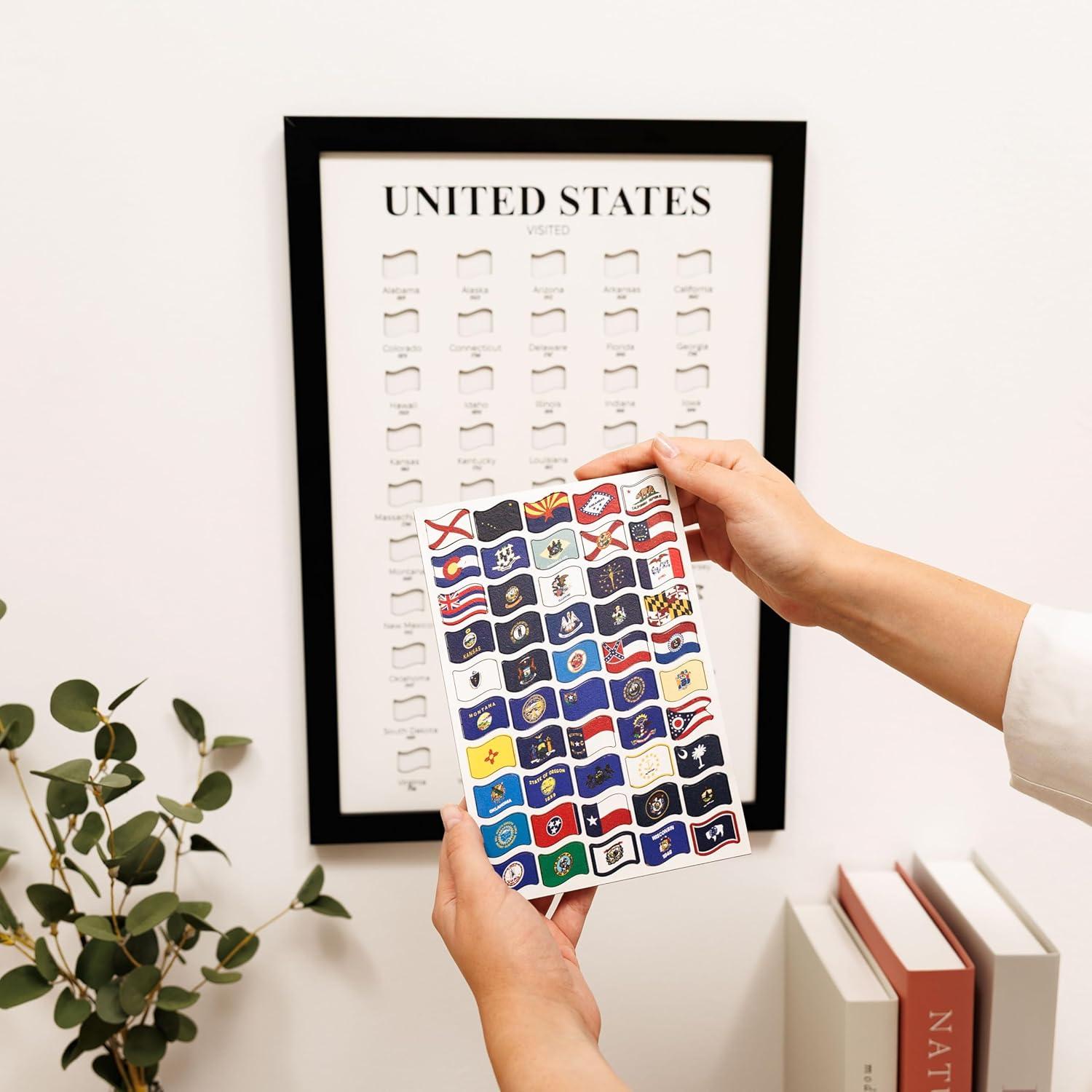 image:imageEnjoy The Wood Personalized Wooden Travel Tracker Posters USA National Parks States amp World Travel Designs Framed Wall Art with Pins Gifts for Travelers World Countries Black 118x177 inBlack