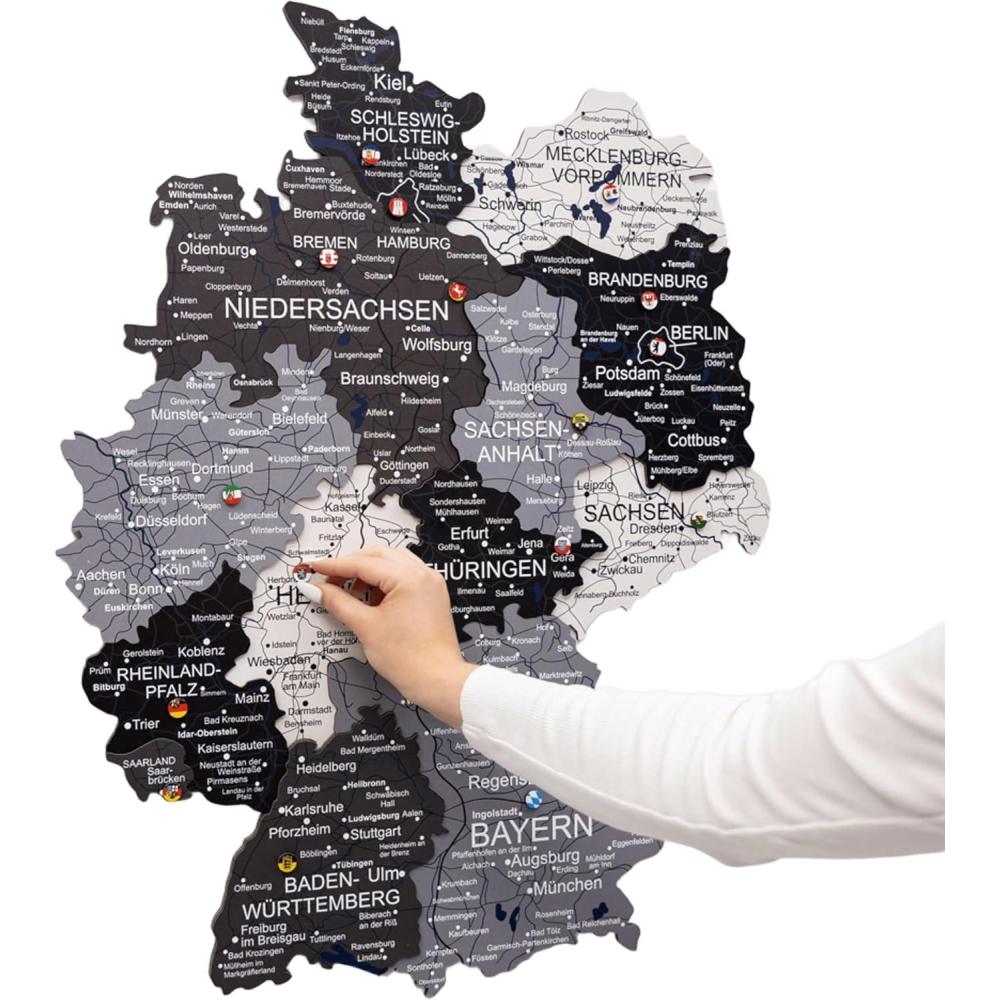 image:imageEnjoy The Wood 3D Wood Germany Map Wall Art Large Wall Dcor  Deutschland Travel Map  Any Occasion Gift Idea  Wall Art For Home amp Kitchen or Office Small TerraNordik