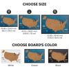 Cork Map of United States – USA Map on Cork Board, US Map for Travel Tracking – Wall Art Wood Prints Painting Decor Living Room Home Canvas Poster
