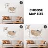 ENJOY THE WOOD 3D LED Wooden USA Map – US States Travel Tracker Wooden Lighting Wall Decor Push Pin Map United States – LED 3.0 Wood Mark Your Travels (Multicolor)(Terra)