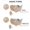 ENJOY THE WOOD 3D LED Wooden USA Map – US States Travel Tracker Wooden Lighting Wall Decor Push Pin Map United States – LED 3.0 Wood Mark Your Travels (Multicolor)(Terra)