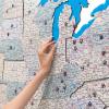 ENJOY THE WOOD Wooden USA Map Visited Places – 3D US States Map Travel Tracker Wooden Map Wall Decor – Mark Your Travels Map Wood Wall Art For Home & Kitchen or Office (With Roads, Small)(With Roads)