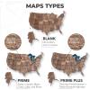 ENJOY THE WOOD Wooden USA Map Visited Places – 3D US States Map Travel Tracker Wooden Map Wall Decor – Mark Your Travels Map Wood Wall Art For Home & Kitchen or Office (With Roads, Small)(Dark Walnut)