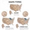 ENJOY THE WOOD Wooden USA Map Visited Places – 3D US States Map Travel Tracker Wooden Map Wall Decor – Mark Your Travels Map Wood Wall Art For Home & Kitchen or Office (With Roads, Small)(Terra)