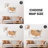 ENJOY THE WOOD Wooden USA Map Visited Places – 3D US States Map Travel Tracker Wooden Map Wall Decor – Mark Your Travels Map Wood Wall Art For Home & Kitchen or Office (With Roads, Small)(Oak)