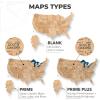 ENJOY THE WOOD Wooden USA Map Visited Places – 3D US States Map Travel Tracker Wooden Map Wall Decor – Mark Your Travels Map Wood Wall Art For Home & Kitchen or Office (With Roads, Small)(Gold)