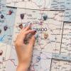 ENJOY THE WOOD Wooden USA Map Visited Places – 3D US States Map Travel Tracker Wooden Map Wall Decor – Mark Your Travels Map Wood Wall Art For Home & Kitchen or Office (With Roads, Small)(With Roads)