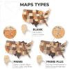 ENJOY THE WOOD Wooden USA Map Visited Places – 3D US States Map Travel Tracker Wooden Map Wall Decor – Mark Your Travels Map Wood Wall Art For Home & Kitchen or Office (With Roads, Small)(Multicolor)