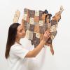 ENJOY THE WOOD Wooden USA Map Visited Places – 3D US States Map Travel Tracker Wooden Map Wall Decor – Mark Your Travels Map Wood Wall Art For Home & Kitchen or Office (With Roads, Small)(Multicolor)