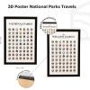 Enjoy The Wood – Personalized Wooden Travel Tracker Posters – USA National Parks, States & World Travel Designs – Framed Wall Art with Pins – Gifts for Travelers (World Countries, Black, 11,8×17.7 in)(Black)