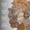 Enjoy The Wood 3D Wood Germany Map Wall Art Large Wall Décor – Deutschland Travel Map – Any Occasion Gift Idea – Wall Art For Home & Kitchen or Office (Small, Terra)(Multicolor)