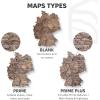 Enjoy The Wood 3D Wood Germany Map Wall Art Large Wall Décor – Deutschland Travel Map – Any Occasion Gift Idea – Wall Art For Home & Kitchen or Office (Small, Terra)(Dark Walnut)