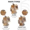 Enjoy The Wood 3D Wood Germany Map Wall Art Large Wall Décor – Deutschland Travel Map – Any Occasion Gift Idea – Wall Art For Home & Kitchen or Office (Small, Terra)(Multicolor)