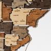 Wooden USA Map Night Light with LED – Handmade State Map Lamp, Warm & RGB Backlight, Alder Wood & Acrylic Engraved Decor, Travel & Patriotic Gift, Bedroom Wall Light (Georgia)(Illinois)