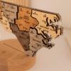 Wooden USA Map Night Light with LED – Handmade State Map Lamp, Warm & RGB Backlight, Alder Wood & Acrylic Engraved Decor, Travel & Patriotic Gift, Bedroom Wall Light (Georgia)(North Carolina)