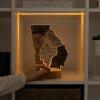 Wooden USA Map Night Light with LED – Handmade State Map Lamp, Warm & RGB Backlight, Alder Wood & Acrylic Engraved Decor, Travel & Patriotic Gift, Bedroom Wall Light (Georgia)(Georgia)