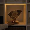 Wooden USA Map Night Light with LED – Handmade State Map Lamp, Warm & RGB Backlight, Alder Wood & Acrylic Engraved Decor, Travel & Patriotic Gift, Bedroom Wall Light (Georgia)(South Carolina)